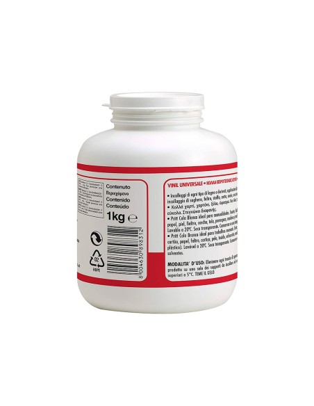 Pegamento cola vinilica pritt blanca bote de 1000 g