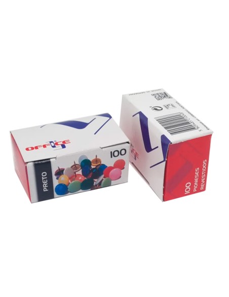 Chincheta lismania office color negro caja de 100 unidades