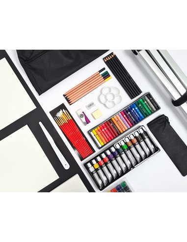 Set de pinturas daler rowney 115 piezas con...