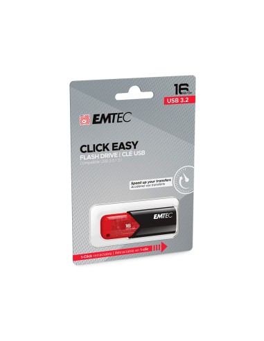 Memoria emtec usb 3.2 click easy 16 gb rojo
