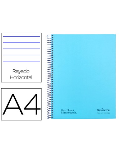 Cuaderno espiral navigator a4 micro tapa...