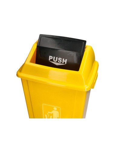 Papelera contenedor q-connect plastico con tapa...