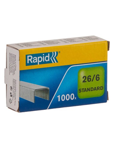 Grapas rapid 26/6 mm galvanizada caja de 1000...