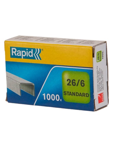 Grapas rapid 26/6 mm galvanizada caja de 1000...