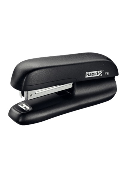 Grapadora rapid f5 mini plastico capacidad de grapado 10 hojas usa grapas nº 10 color negro