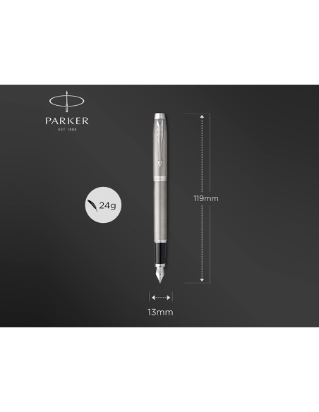 Juego parker im essential acero ct boligrafo + pluma