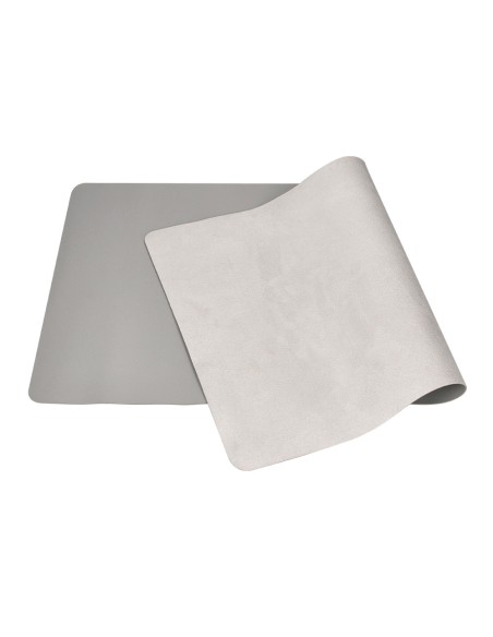 Alfombrilla para raton q-connect xxl similcuero gris base antideslizante 800x400x2 mm