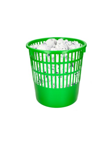Papelera plastico q-connect 15 litros rejilla...