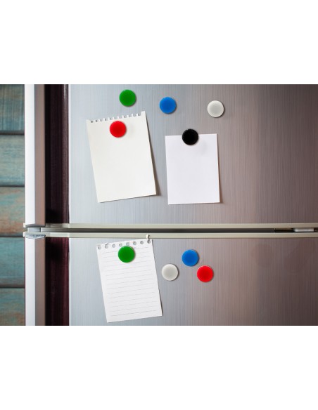Iman para sujecion liderpapel ecouse pp reciclado para pizarra magnetica 35 mm caja de 10 unidades