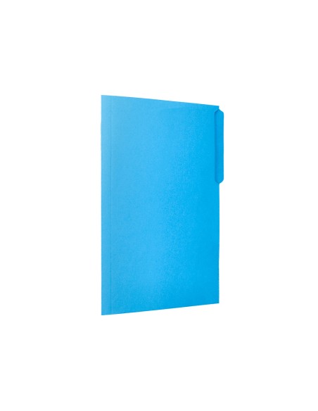 Subcarpeta cartulina liderpapel folio pestaña izquierda 240g/m2 azul