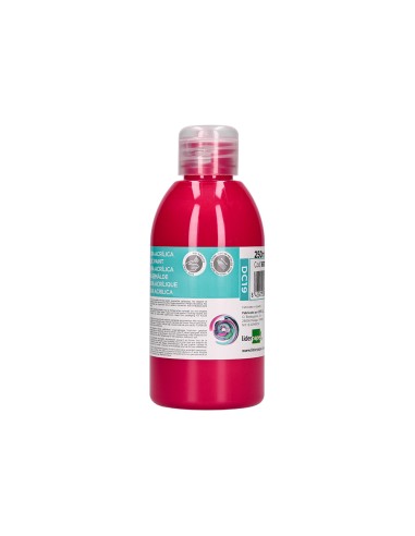 Pintura acrilica liderpapel bote de 250 ml magenta