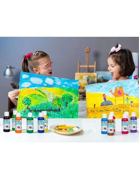 Pintura acrilica liderpapel bote de 80 ml verde oscuro