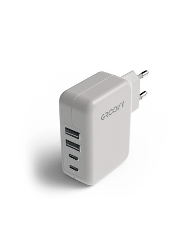 Cargador de pared groovy 2 usb + 2 usb-c 4.8a...