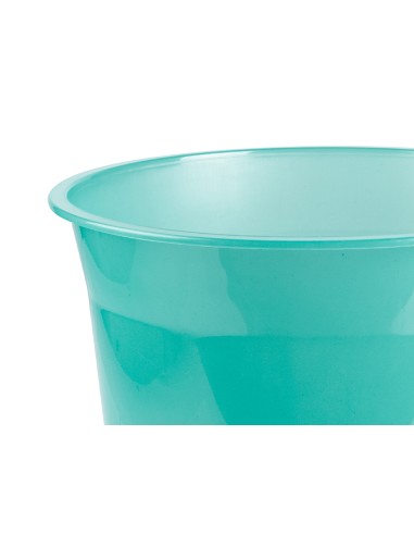 Papelera plastico liderpapel menta translucido...