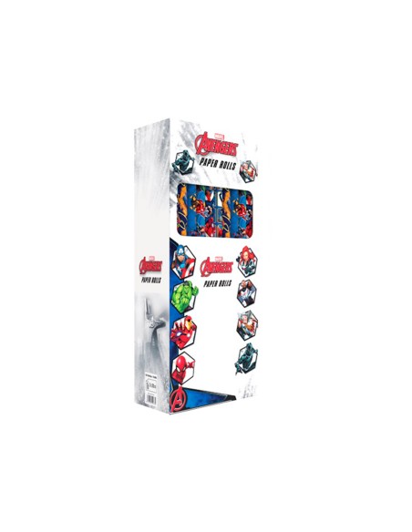 Papel de regalo basika marvel rollo ancho 70 cm longitud 2 m diseños surtidos
