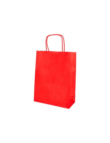 Bolsa papel q-connect celulosa rojo s con asa...