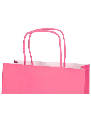 Bolsa papel q-connect celulosa rosa xs con asa...