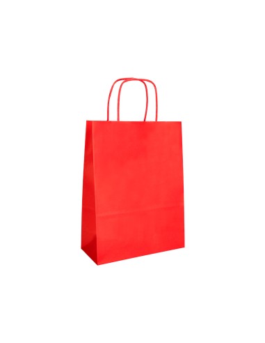 Bolsa papel q-connect celulosa rojo xs con asa...
