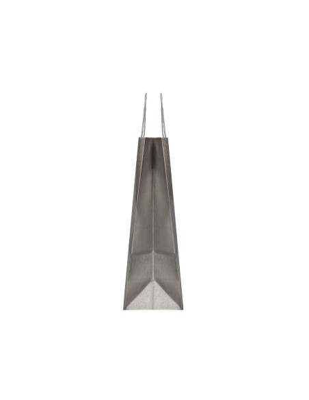 Bolsa papel q-connect kraft plata xs con asa retorcida 180x240x80 mm