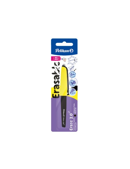 Roller pelikan erase 2.0 borrable punta 0,7 mm tinta gel color negro
