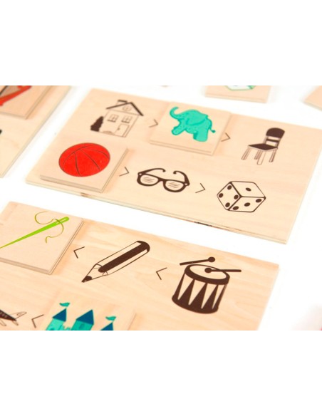 Juego didactico andreutoys atributos grandes y pequeños