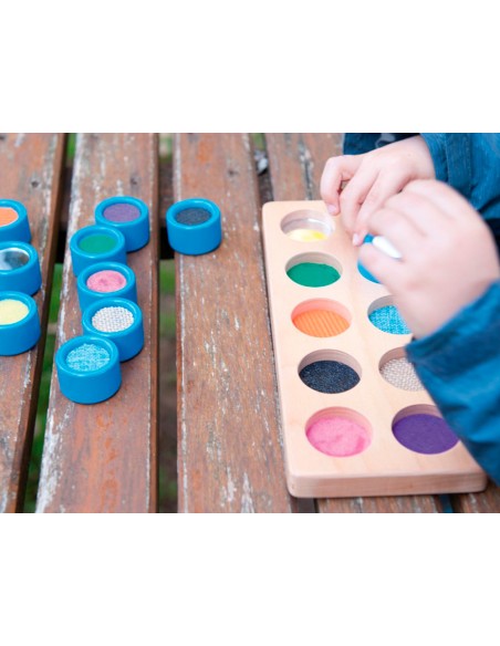 Juego didactico andreutoys cubos tactiles 10 texturas