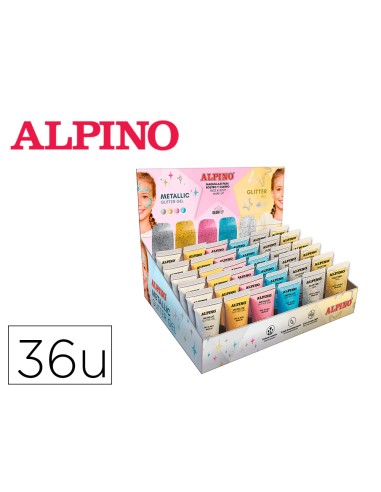 Expositor alpino gel maquillaje 24 glittter gel...