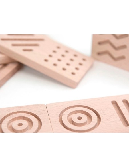 Juego didactico andreutoys domino sensorial madera 28 piezas