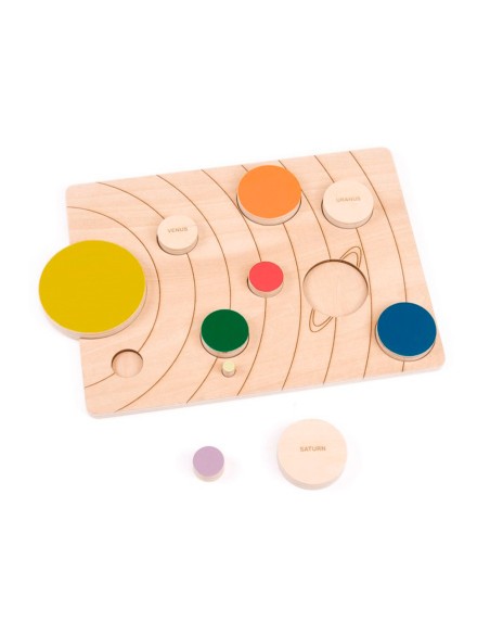 Juego didactico andreutoys sistema solar madera