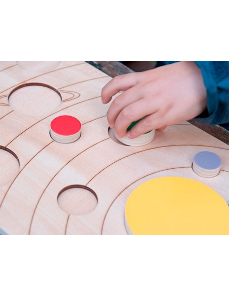 Juego didactico andreutoys sistema solar madera
