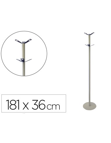 Perchero de pie sie metalico 6 colgadores aspas...