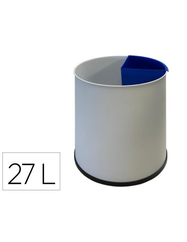 Papelera metalica sie para reciclaje con 1...