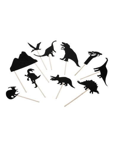 Juego mideer titeres de sombras dinosaurios