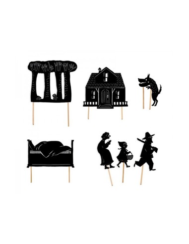 Juego mideer titeres de sombra caperucita roja