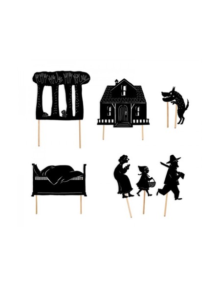 Juego mideer titeres de sombra caperucita roja