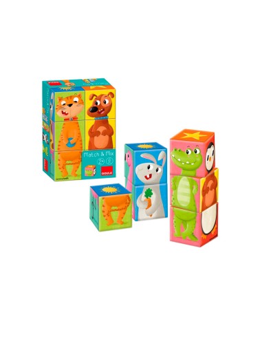 Puzle goula cubos de carton apilables match&mix...