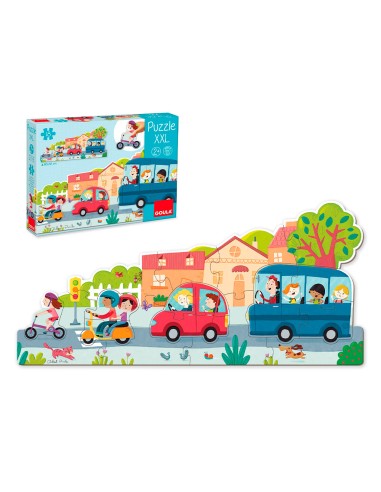 Puzle goula xxl vehiculos 18 piezas
