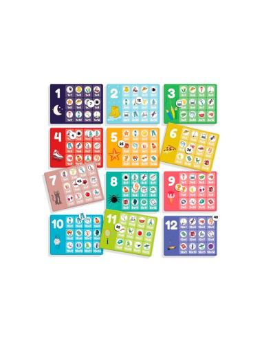 Juego diset de mesa tablas de multiplicar