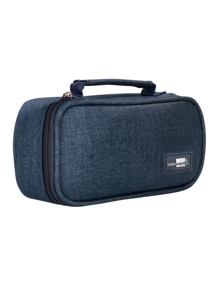 Estuche portatodo liderpapel ovalado con organizador interior pizarra y asa 1 cremallera surtidos