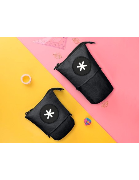 Estuche portatodo antartik cubilete color negro 190x60x80 mm