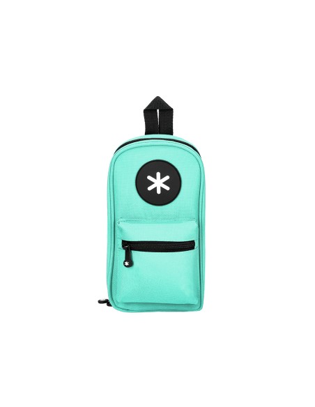 Estuche portatodo antartik forma de mochila con bolsillo y 4 departamentos color menta 230x50x120 mm