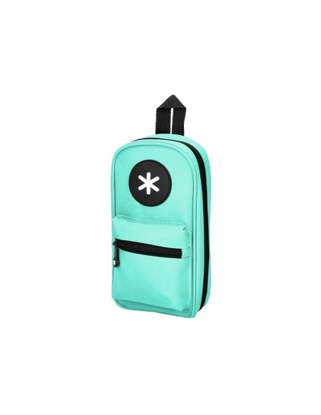 Estuche portatodo antartik forma de mochila con bolsillo y 4 departamentos color menta 230x50x120 mm