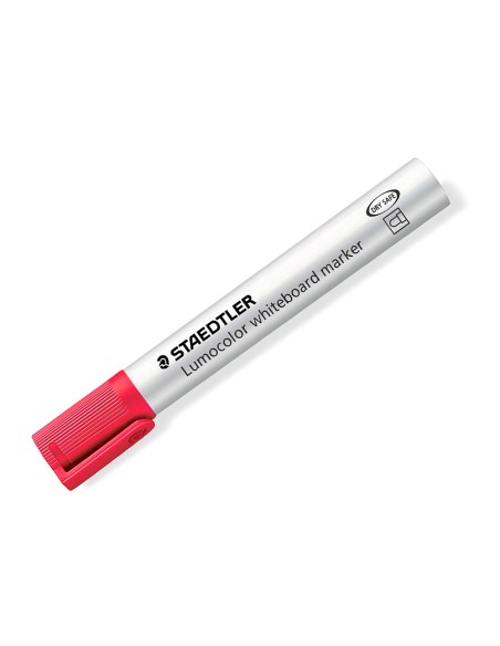 Rotulador staedtler lumocolor 351 para pizarra blanca punta redonda 2 mm recargable color rojo