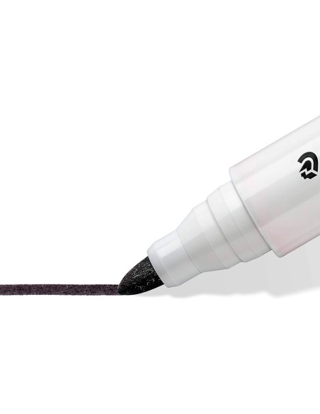 Rotulador staedtler lumocolor 351 para pizarra blanca punta redonda 2 mm recargable estuche 6 unidades colores