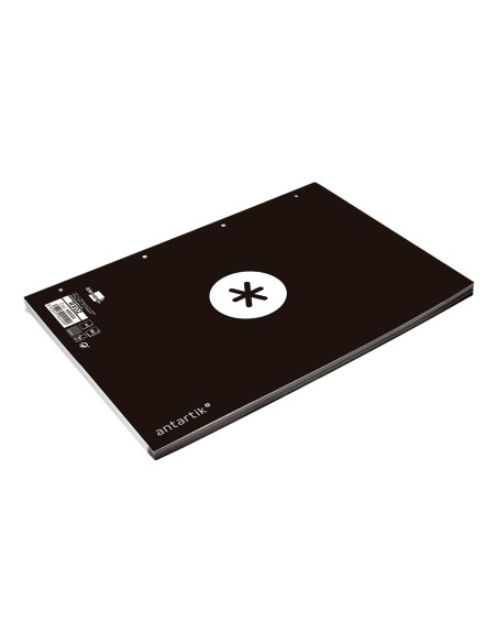 Recambio antartik a4 80 hojas 90gr cuadro 5 mm 4 taladros 1 banda marco color negro