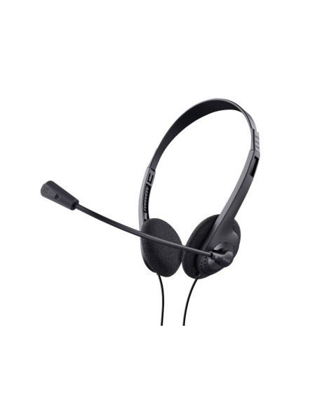 Auricular trust basics con microfono ajustable jack 3.5 longitud cable 180 cm color negro