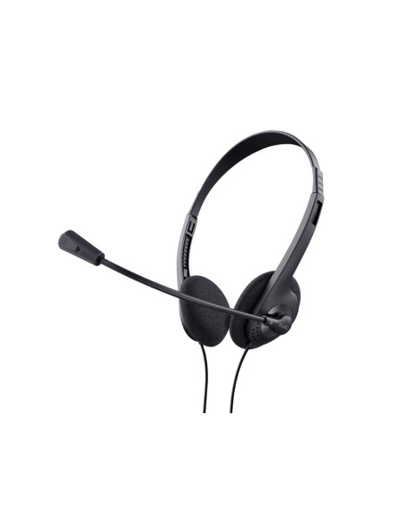 Auricular trust basics con microfono ajustable jack 3.5 longitud cable 180 cm color negro