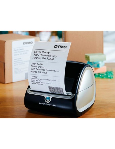 Etiqueta adhesiva dymo labelwriter para envio 104x159 mm blanca para impresoras 4xl/5xl rollo de 220 unidades