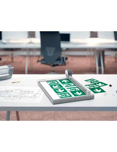 Cizalla de rodillo leitz precision office a3 base madera plastificada longitud corte 457 mm capacidad de