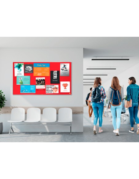 Tablero de anuncios nobo impression pro fieltro rojo formato panoramico 70\" 1550x870 mm